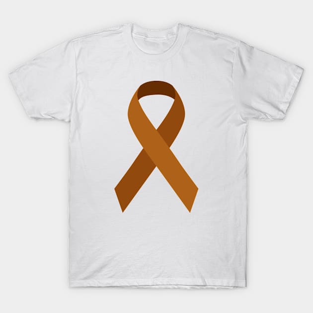 Brown Ribbon Day T-Shirt by TinPis